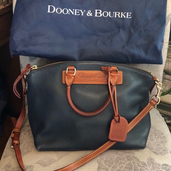 💯%AUTHENTIC  Dooney & Bourke Pebble Grain Satchel Large - Picture 2 of 9